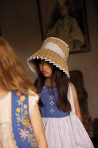 Apolina - Lola Embroidered Dress in Wallflower/ Azul - Child