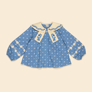 ワンピース Apolina / MAGGIE SAILO R DRESS / 2-3y Apolina - Maggie Sailor Blouse in Mountain Calico Blue - Child