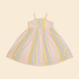 Cotton woven embroidered dress vintage inspired child. – Apolina