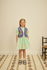 Cotton woven embroidered dress vintage inspired child. – Apolina Cotton woven embroidered dress vintage inspired child. – Apolina
