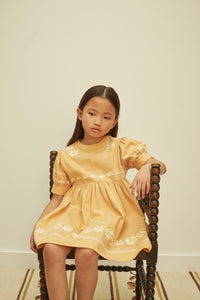 Cotton woven embroidered dress vintage inspired child. – Apolina