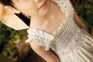 Apolina - Margarette Shirred Dress in Studio Calico Cream - Child