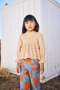 Cotton woven embroidered blouse vintage inspired child. – Apolina