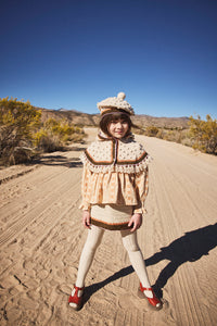 Cotton woven embroidered blouse vintage inspired child. – Apolina