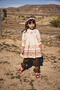 Cotton woven embroidered dress vintage inspired child. – Apolina