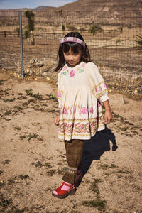 Cotton woven embroidered dress vintage inspired child. – Apolina