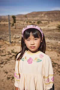 Cotton woven embroidered dress vintage inspired child. – Apolina