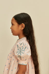 Cotton woven embroidered dress vintage inspired child. – Apolina