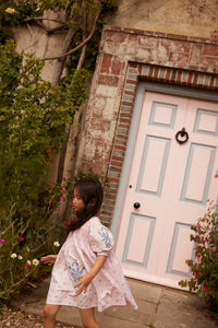 Cotton woven embroidered dress vintage inspired child. – Apolina