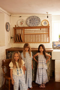 ワンピース apolina kids Noemie Jumpsuit Cotton woven embroidered jumpsuit vintage inspired child. – Apolina
