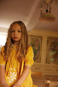 Apolina - Noemie Cotton Dress in Tangerine - Child