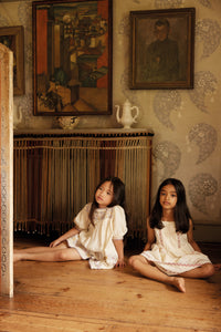 Apolina - Patsy Ribbons Embroidered Dress in Cream - Child
