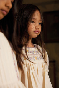 Apolina - Patsy Ribbons Embroidered Dress in Cream - Child