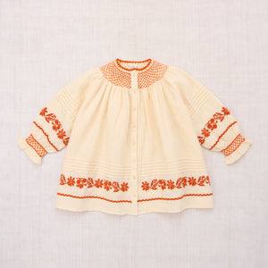 Cotton woven embroidered dress vintage inspired child. – Apolina