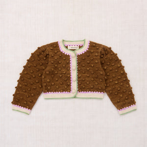 Cotton knitted popcorn cardigan vintage inspired child. – Apolina