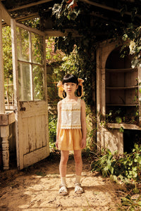 Apolina - Rosalie Broderie Panel Suntop in Cream - Child