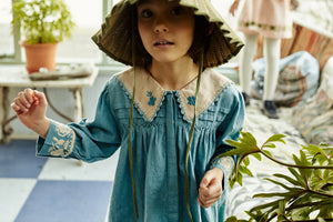 Straw hat woven vintage inspired child. – Apolina
