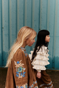 Apolina アポリナ　apolina Stevie Dress 3-5Y Apolina - Stevie LS Dress in Chocolate - Child