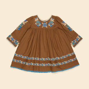 m*y様 Apolina Stevie Dress Milk 5-7Y Apolina - Stevie LS Dress in Chocolate - Child