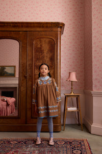 apolina Stevie Dress 5-7y ワンピース Apolina - Stevie LS Dress in Chocolate - Child