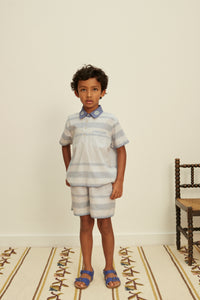 Cotton woven embroidered jersey set vintage inspired child. – Apolina