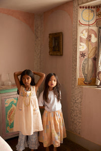 Cotton woven embroidered dress vintage inspired child. – Apolina