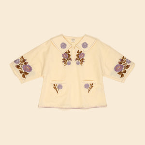 【美品】Apolina Embroidered Blouse 3-5y Apolina - Thalia Blouse in Cream - Child