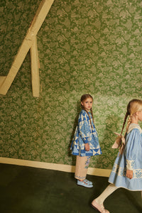 Apolina - Theodora Patchwork Dress in Lake Blue - Child