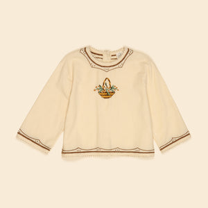 Apolina - Tova Basket Blouse in Cream - Child