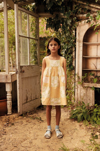 Apolina - Tabitha Patchwork Dress in Cloud/ Vintage Melba - Exclusive