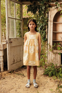 Apolina - Tabitha Patchwork Dress in Cloud/ Vintage Melba - Exclusive