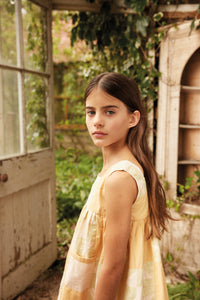 Apolina - Tabitha Patchwork Dress in Cloud/ Vintage Melba - Exclusive