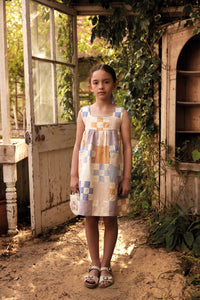 Apolina - Tabitha Patchwork Dress in Multi Lavender - Exclusive