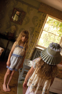 Apolina - Theodora Frill Short Set in Blue-lilac/ Lilac-grey - Child