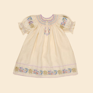 Cotton woven embroidered dress vintage inspired child. Apolina Cotton woven embroidered dress vintage inspired child. Apolina