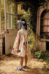 Apolina - Valentina Patchwork Button-up Dress in Multi Prints