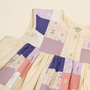 Apolina - Valentina Patchwork Button-up Dress in Multi Prints