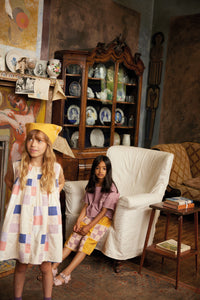 Apolina - Valentina Patchwork Button-up Dress in Multi Prints