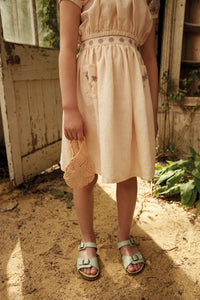 Apolina - Velma Linen Embroidered Skirt Set in Blush - Child