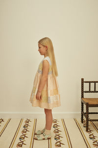 Cotton woven embroidered dress vintage inspired child. – Apolina