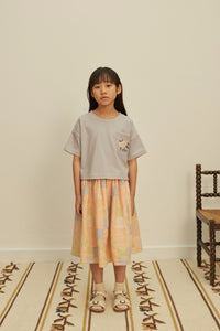 Cotton woven embroidered skirt vintage inspired child. – Apolina