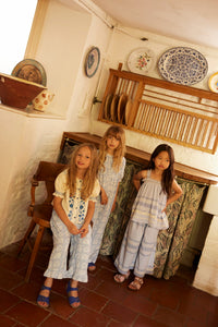 Cotton woven embroidered trousers vintage inspired child. – Apolina