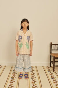 Cotton woven embroidered trousers vintage inspired child. – Apolina