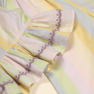 Cotton woven embroidered set vintage inspired child. – Apolina